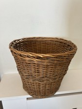 Vintage wicker waste - paper, bin