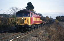 Orig Colour slide, Class 56, 56096, EW&S livery, Bessacar, 11/03