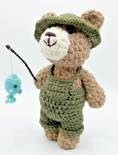 New handmade crocheted fishing - new,