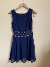AX Paris Size 12 Navy Chiffon
