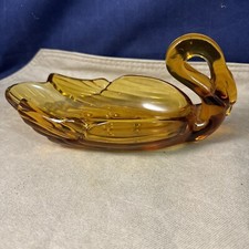 Amber Glass Swan Banana Split