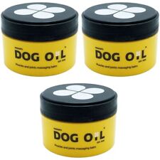 3 x OFFICIAL MASON'S ODOURLESS MASSAGING DOG OIL RUB 100g BLACK LID