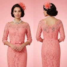Ronald Joyce peach lace bow