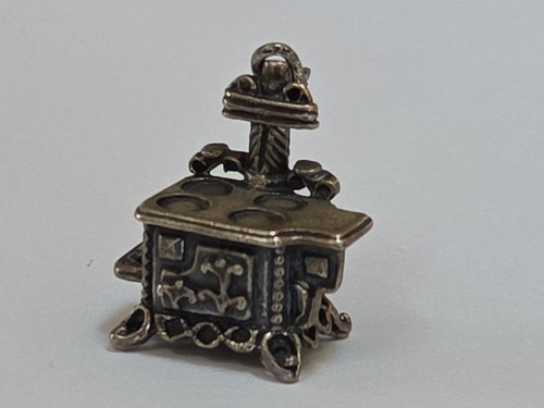 Sterling silver stove charm - sterling,