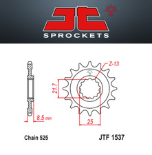 JT Steel Sprocket 1537 Teeth