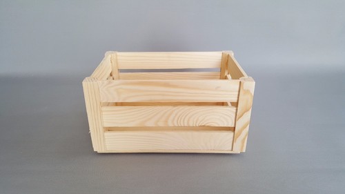 Wooden crate box plain wood - wooden,