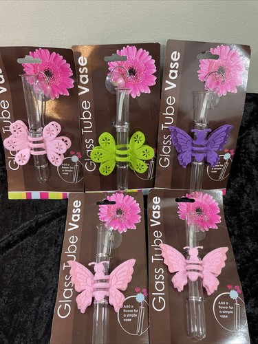 Glass tube vase suction cup - vase, w/suction
