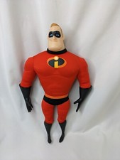 Disney The Incredibles Mr Dad Man Plush 14 Inch Jakks Pacific Vinyl Face Hands