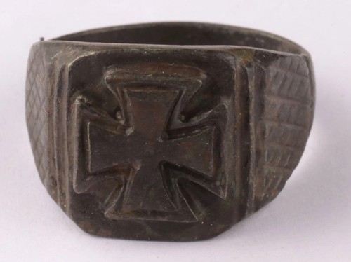 German iron cross ring - iron,