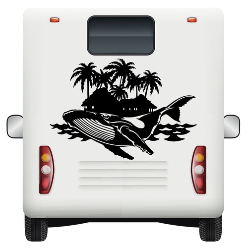 Car stickers whale - whale, island