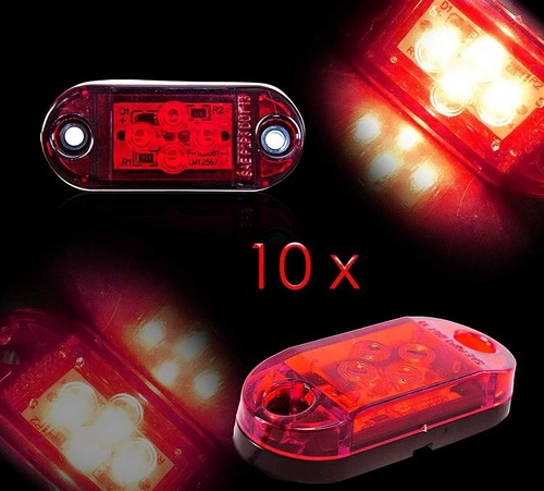 10x 24v led red - 4, side