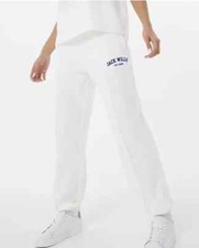 JACK WILLS Womens Vintage White Varsity Joggers Sweatpants Ladies Large 14 BNWT