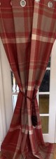LOVELY RUSTIC RED/ BEIGE FAUX WOOL SINGLE/ DOOR CURTAIN