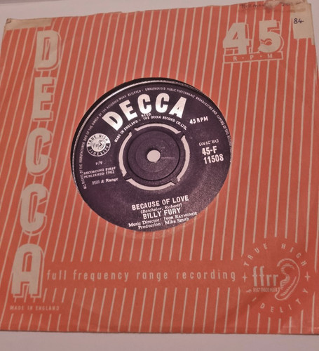 Billy fury because - fury, of
