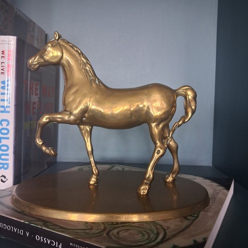 Vintage large brass - vintage, horse