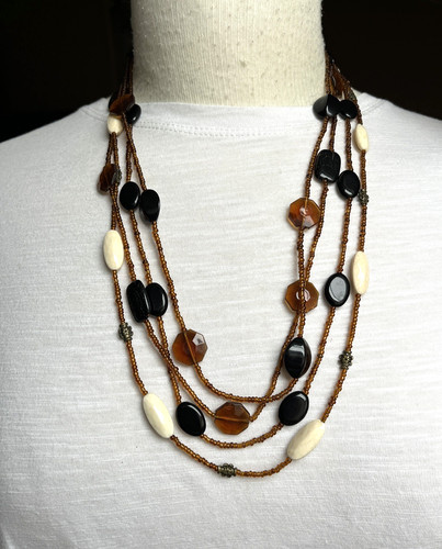Beaded necklace strand - necklace,