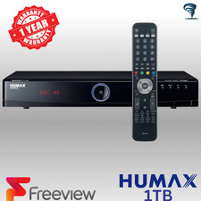 Humax 1TB HDR-FOX T2 Freeview Twin Tuner HD HDD Recorder Receiver Box PVR HDMI