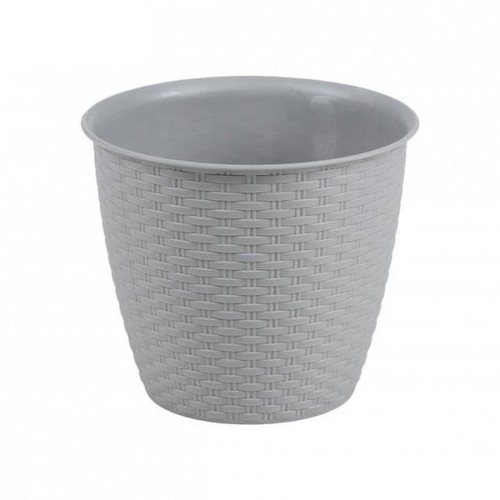 Grey rattan effect - rattan, planter