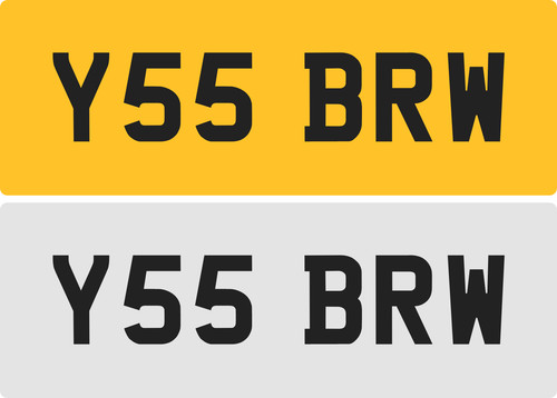Brw private number plate - private,