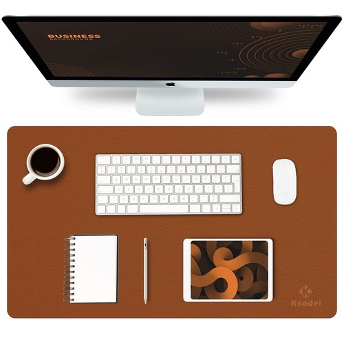 Small office leather desk - small, mat