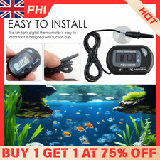 Digital LCD Thermometer Aquarium Fish Tank Vivarium Water UK Seller NEW