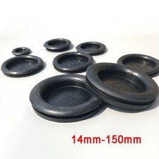 14mm - 150mm Blanking Rubber Grommets Closed Blind Grommet Plugs Bung Black