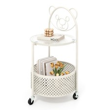 2-Tier Glass Side Table with