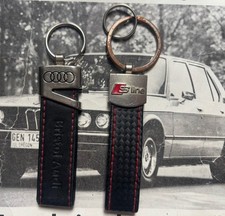 Two Genuine Audi Keyrings Keychain A1 A3 A4 A5 A6 A7 Rs3 Rs4 Rs5  S Line RS7
