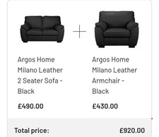 Argos Home Milano Leather 2 x