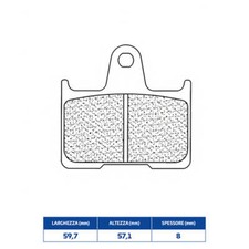 Rear Brake Pads Sintered H-D 1200 XLC Sportster Custom 2014-2020