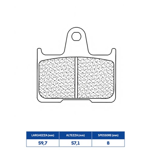 Sintered rear brake - brake, pads