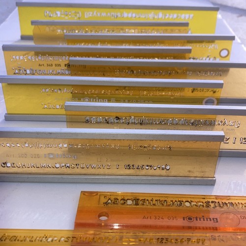 10x vintage rotring lettering - vintage,