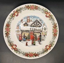 1 x Royal Stafford Christmas village Pasta/serving Bowl Toy Shop 22.5cms Dia