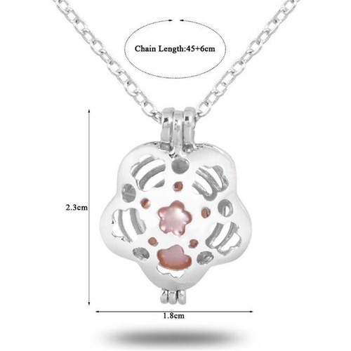 Pearl cage locket pendant - pearl,