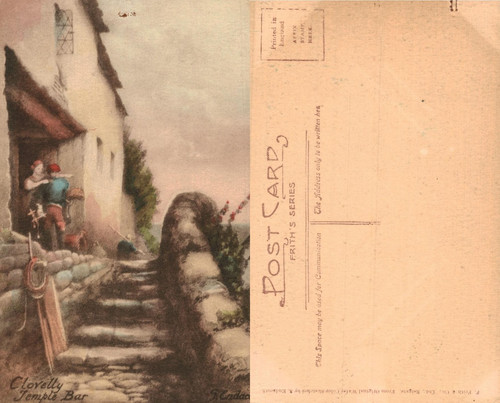 Vintage postcard clovelly - postcard,
