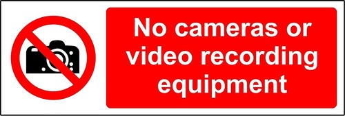 Prohibition signs cameras - prohibition,