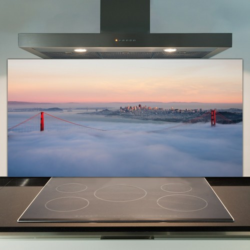 Glass kitchen splashback tile - glass,