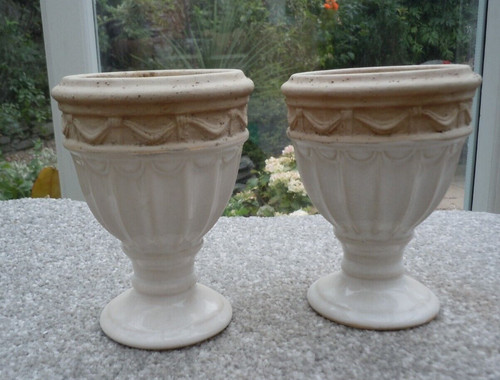Pair ceramic small - ceramic, vases