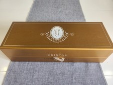 Louis Roederer Cristal Champagne Vintage 2002 empty hinged gold box (10)