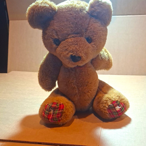 Brown plush teddy bear - brown,