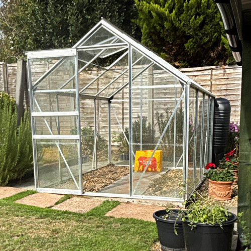 Silver aluminium frame - frame, glass