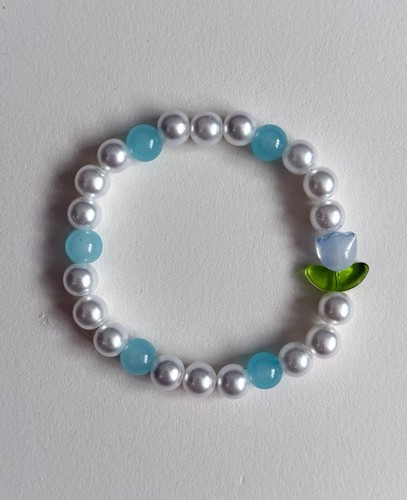 Blue tulip and - tulip, bracelet