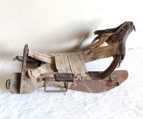 Antique iron horse saddle seat - antique,