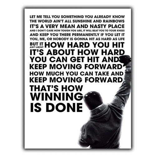Rocky balboa quote art - rocky, metal