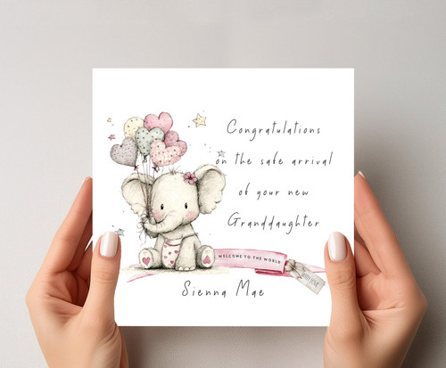 Personalised new granddaughter - personalised,