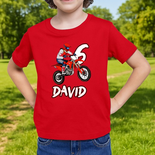 Personalised motocross boys - personalised, t