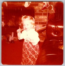 Vtg Color Snapshot Girl With