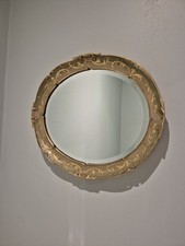 Antique Bevelled Mirror Guilded And Painted Frame 1920s Regency Style