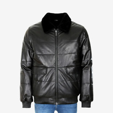 Café Racer Men Leather Puffer