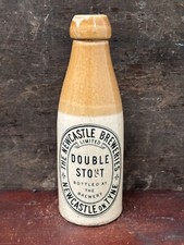 59351 Old Vintage Antique Printed Ginger Beer Bottle Stout Newcastle Breweries